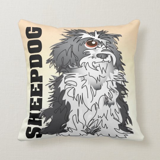 old english sheepdog pillow