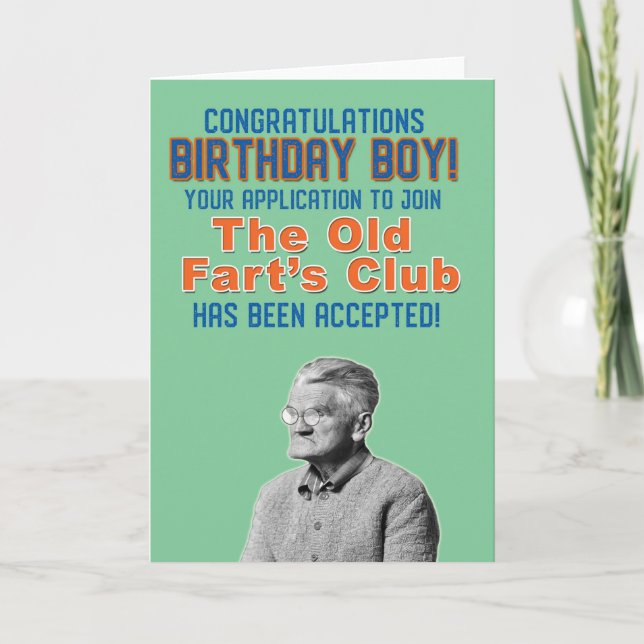 The old Fart's club Card (Front)