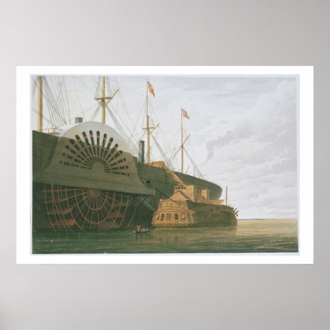 The Old Frigate HMS Agamemnon with her weight of c Poster (Front)