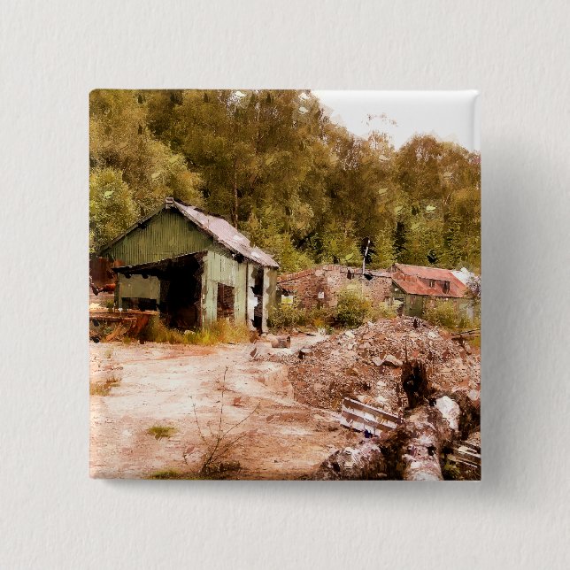 THE OLD GOLD MINE PINBACK BUTTON (Front)