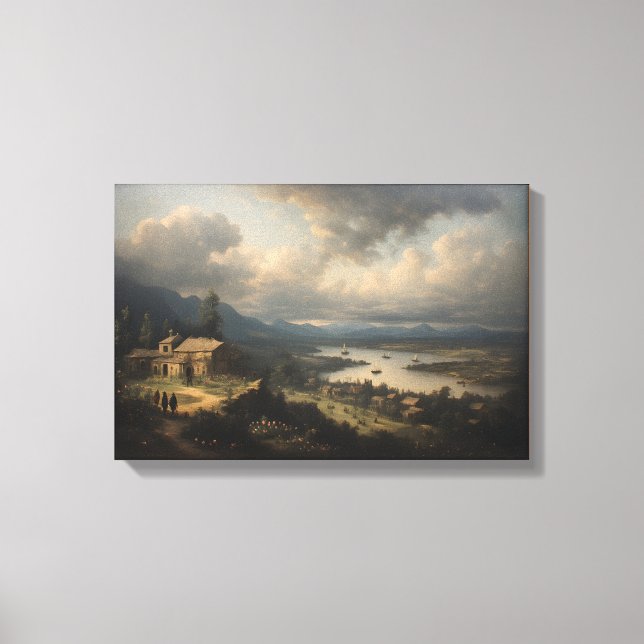 The Old Harbor at Eventide Canvas Print (Front)