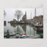 The Old Harbor in Hoorn Holland Postcard