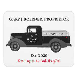 The Old Man Garage Mechanic Sign ~8x11"