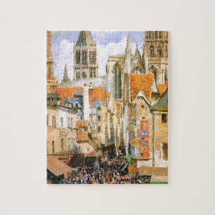 The old market at Rouen by Camille Pissarro Jigsaw Puzzle