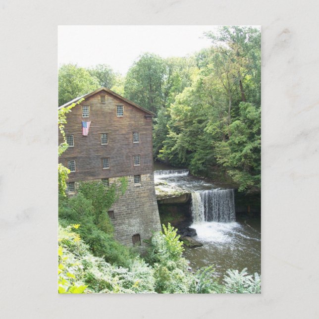The Old Mill At Lanterman's Falls Postcard (Front)