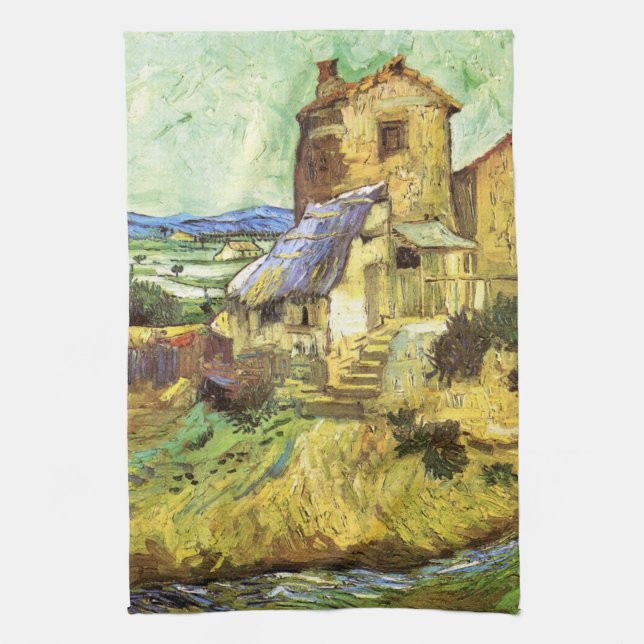 The Old Mill by Vincent van Gogh Kitchen Towel (Vertical)