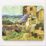 The Old Mill by Vincent van Gogh Mouse Pad<br><div class="desc">The Old Mill by Vincent van Gogh is a vintage fine art post impressionism architectural painting featuring a working mill with a couple walking in the foreground and fields in the distance. About the artist: Vincent Willem van Gogh was a Post Impressionist painter whose work was most notable for its...</div>