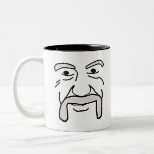 The old mustache Two-Tone coffee mug