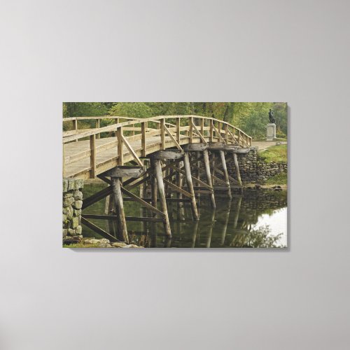 The Old North Bridge Minute Man National Canvas Print