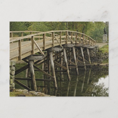 The Old North Bridge Minute Man National Postcard