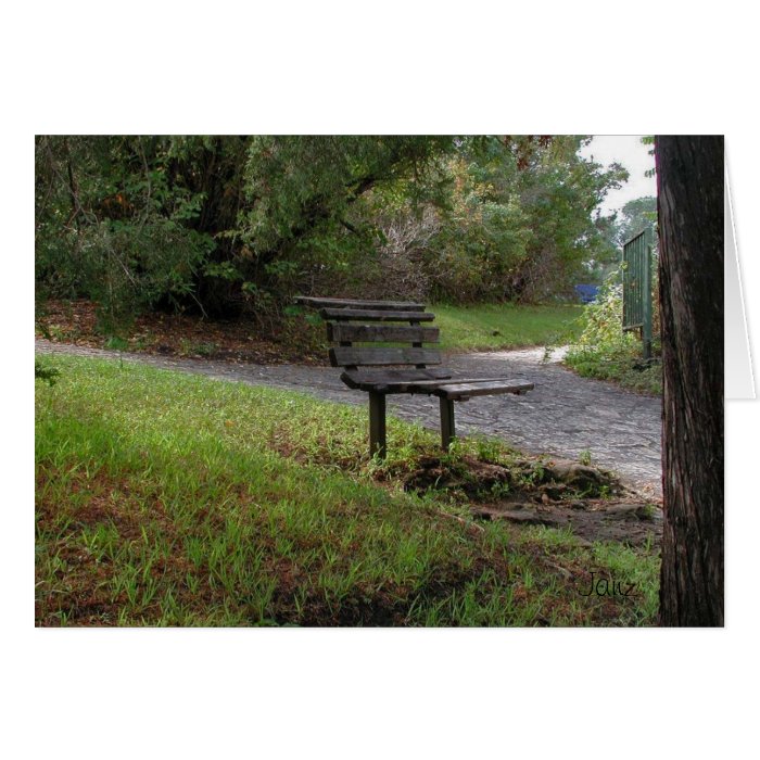 The Old Park Bench Greeting Cards