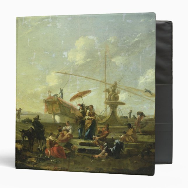 The Old Port of Genoa 3 Ring Binder (Front/Inside)