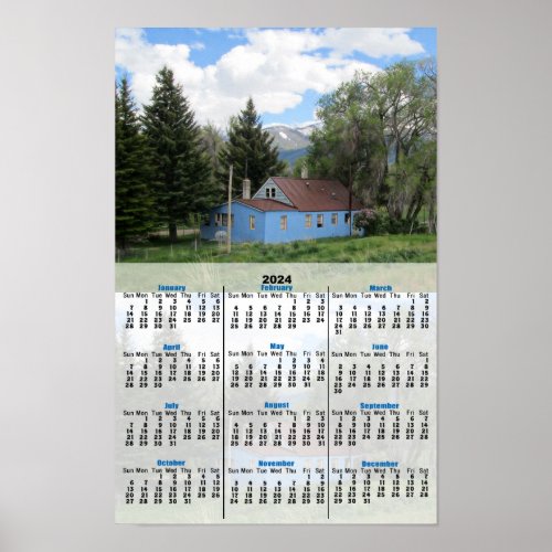 The Old Ranch House 2024 Calendar Poster