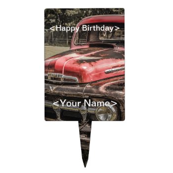 The Old Red Antique Truck Cake Topper by atlanticdreams at Zazzle