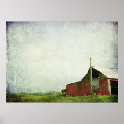 The Old Red Barn Poster