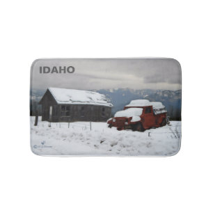 The Old Red Truck Bathroom Mat