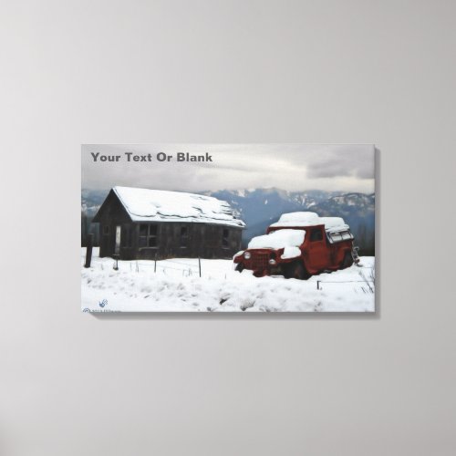 The Old Red Truck Canvas Print