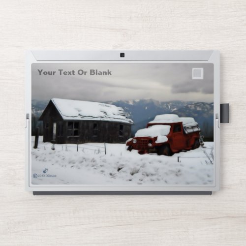 The Old Red Truck HP Laptop Skin