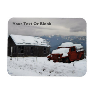 The Old Red Truck Magnet