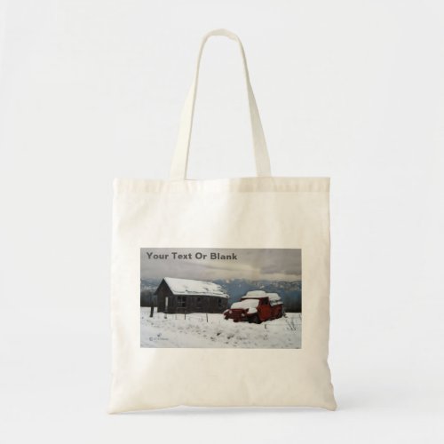 The Old Red Truck Tote Bag