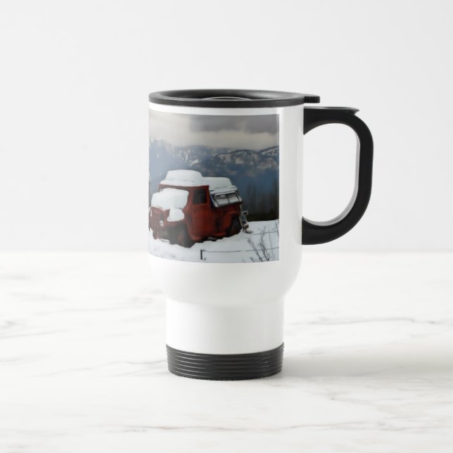 The Old Red Truck Travel Mug (Right)