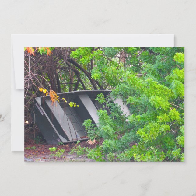 The Old Row boat  Flat Greeting Card (Front)