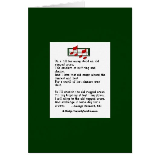 The Old Rugged Cross Cards (Front)