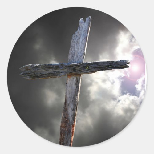 The Old Rugged Cross Classic Round Sticker