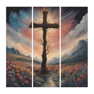 The Old Rugged Cross Triptych