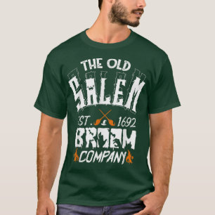 The Old Salem Broom Company Funny Halloween  T-Shirt