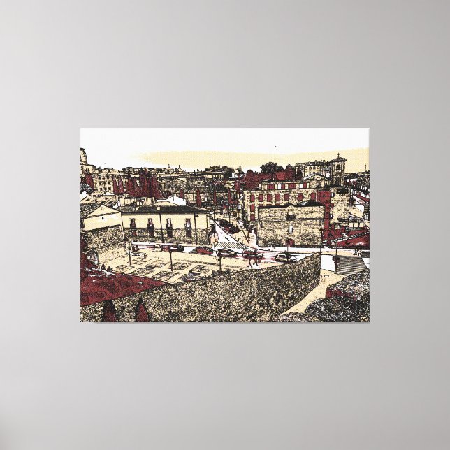 The Old Town of Salamanca Spain Canvas Print (Front)
