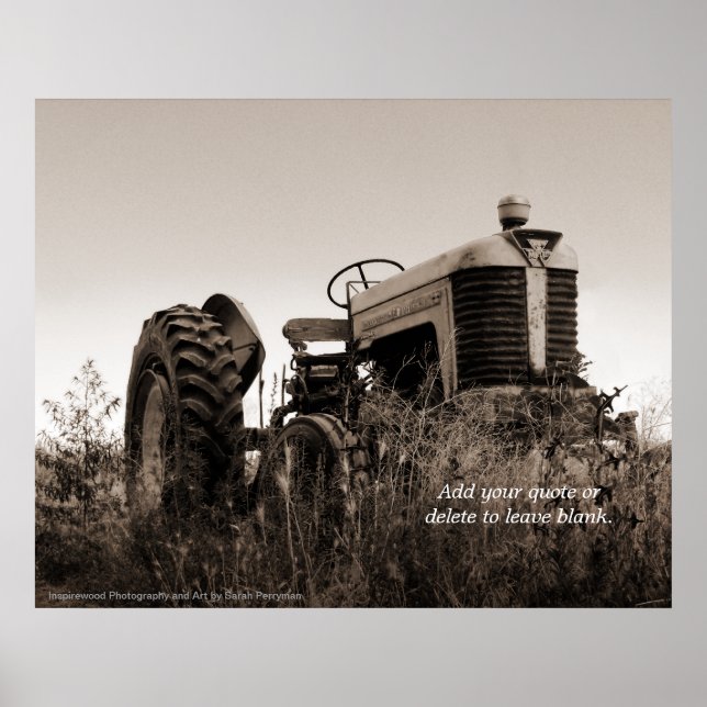 The Old Tractor Customizable Print (Front)