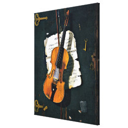 The Old Violin, fine art painting Canvas Print