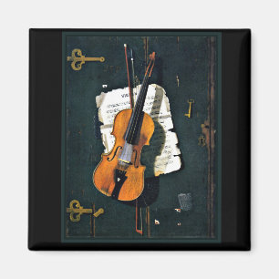 The Old Violin, fine art painting Magnet