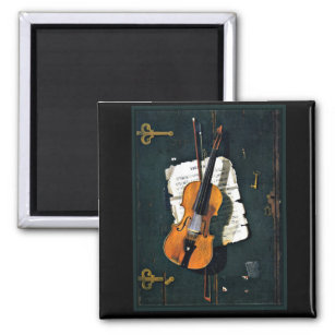 The Old Violin, fine art painting Magnet