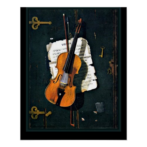 The Old Violin fine art painting Poster