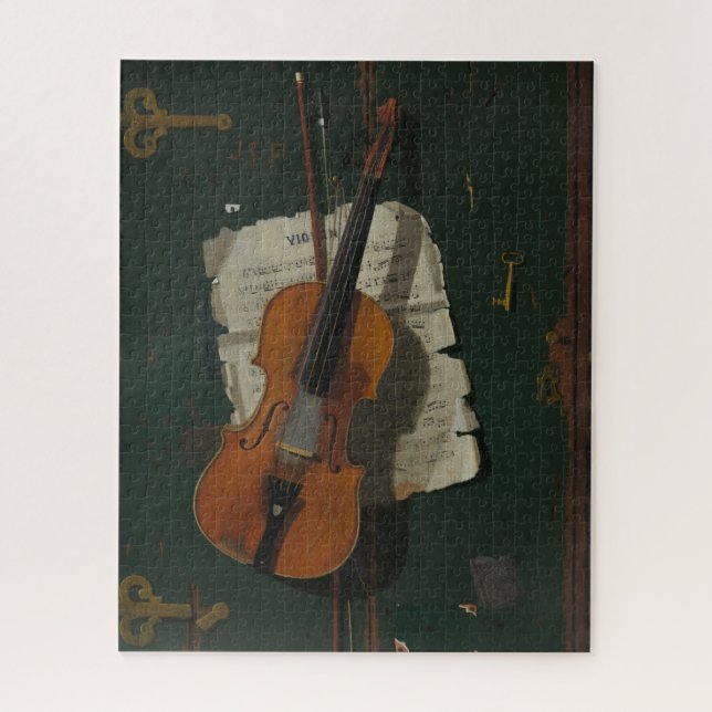 The Old Violin Harnett Fine Art Jigsaw Puzzle (Vertical)