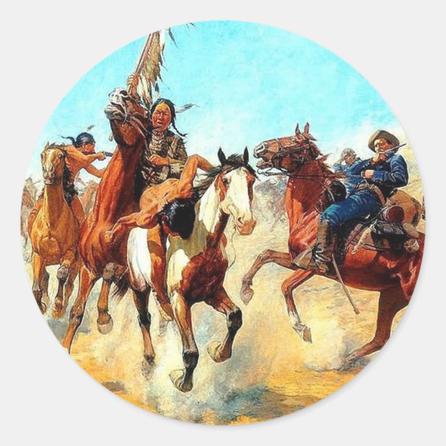 The Old West Classic Round Sticker (Front)