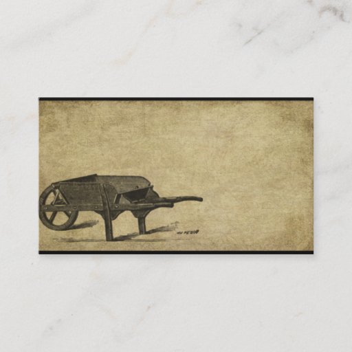Customizable The Old Wheelbarrow- Prim Biz Cards Business Cards