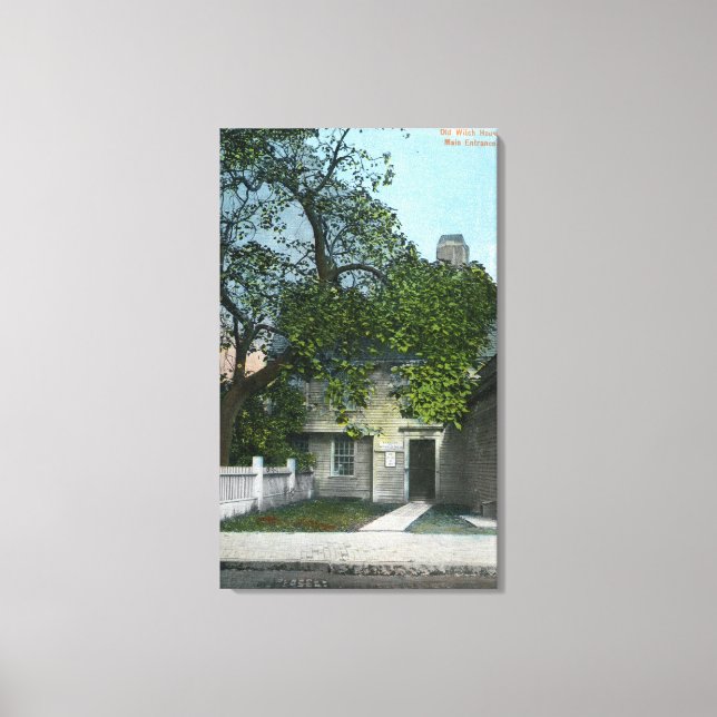 The Old Witch House, Main Entrance Canvas Print (Front)