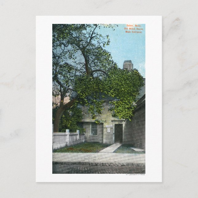 The Old Witch House, Main Entrance Postcard (Front)