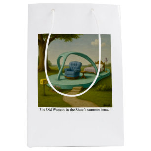 The Old Woman in the Shoe’s summer home. Medium Gift Bag