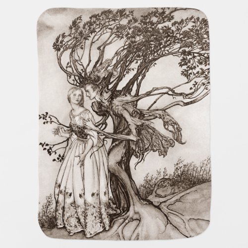 The Old Woman In The Wood By Arthur Rackham Baby Blanket