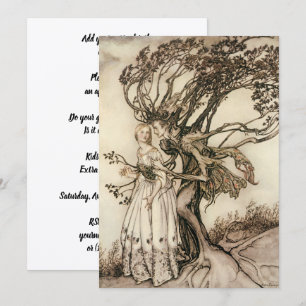 The Old Woman in the Wood by Arthur Rackham Invitation