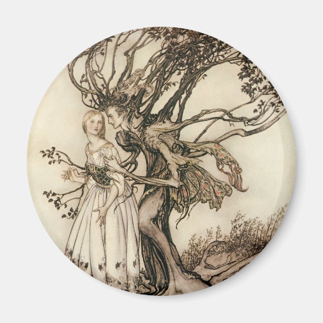 The Old Woman in the Wood by Arthur Rackham Magnet (Front)