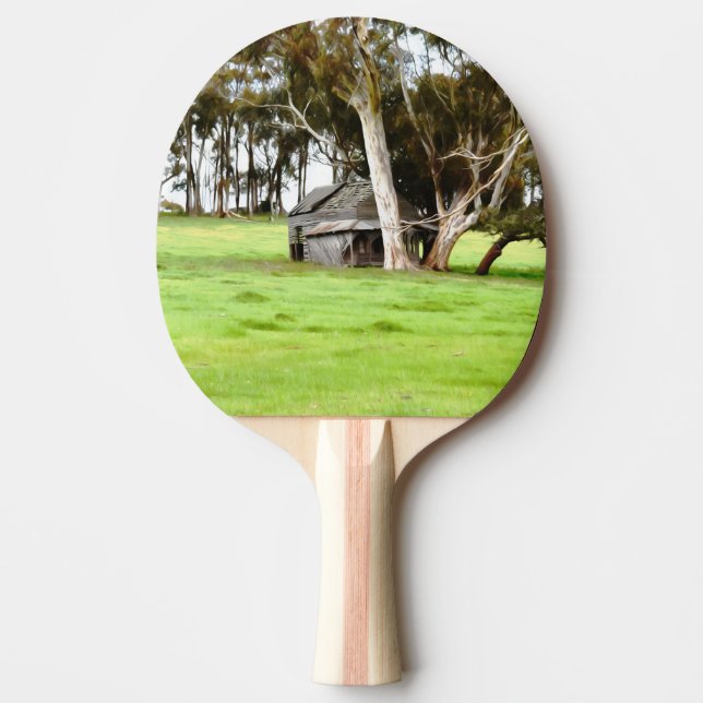 The Old Wooden Shack Ping Pong Paddle (Front)