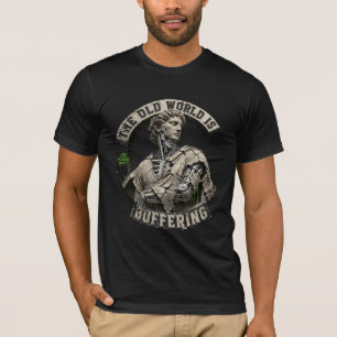 THE OLD WORLD IS BUFFERING – Classical Glitch Y2K T-Shirt