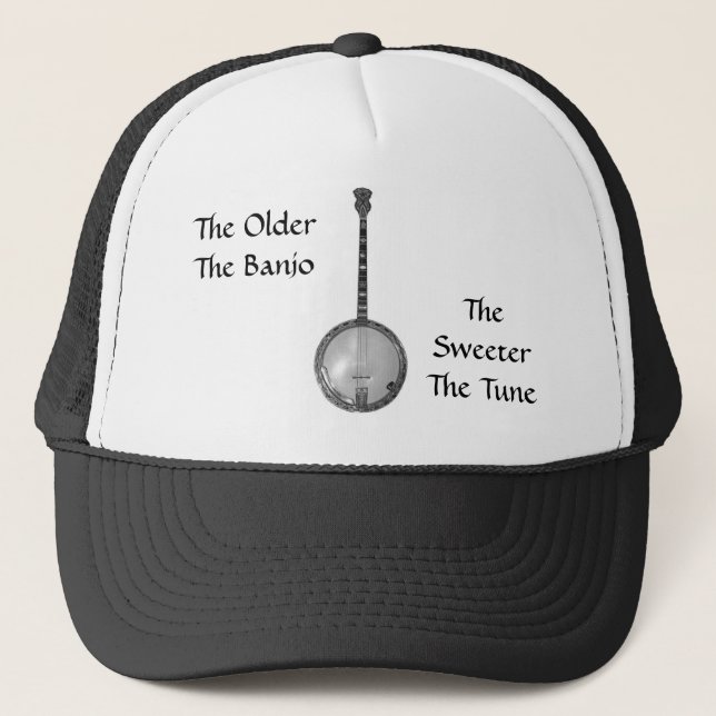 The Older The Banjo Design Hat (Front)