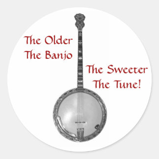 The Older The Banjo Stickers