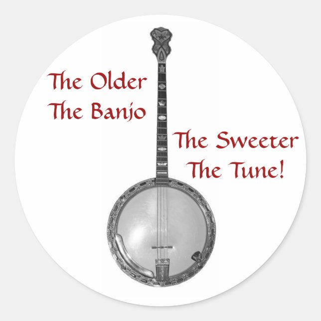 The Older The Banjo Stickers (Front)